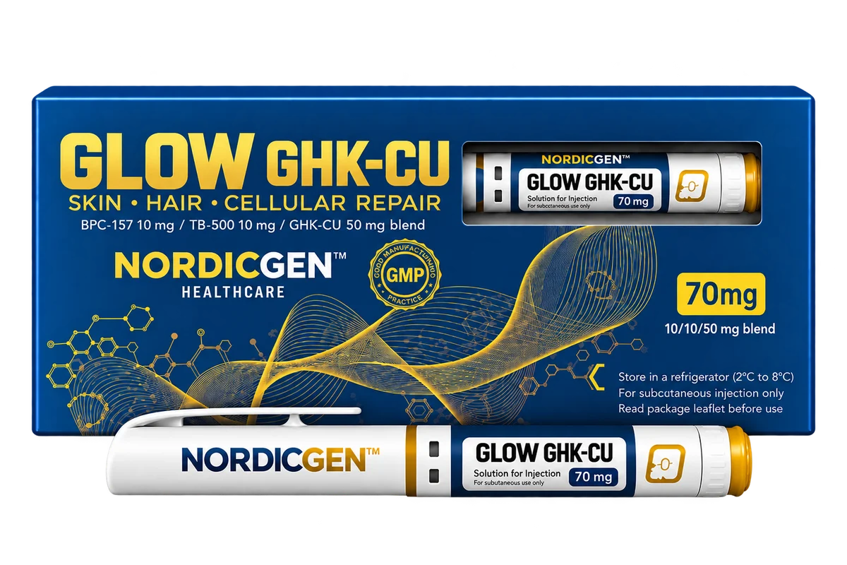 GLOW 70 mg NordicGen packaging