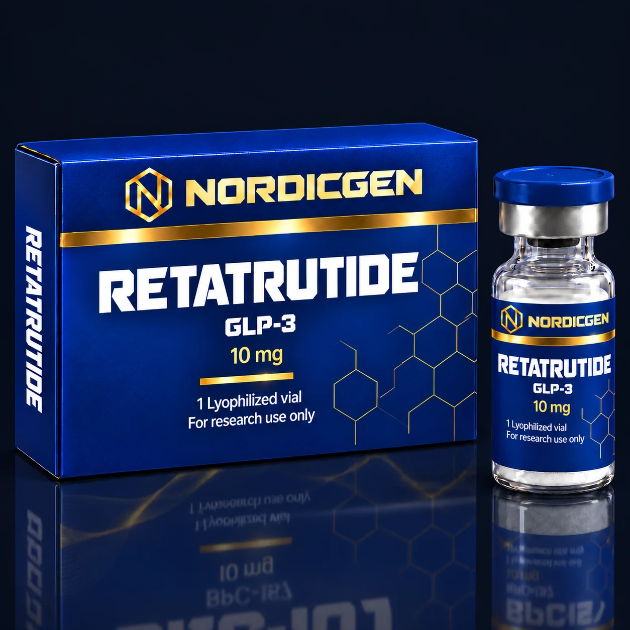 Retatrutide 10 mg — Lyophilized Vial
