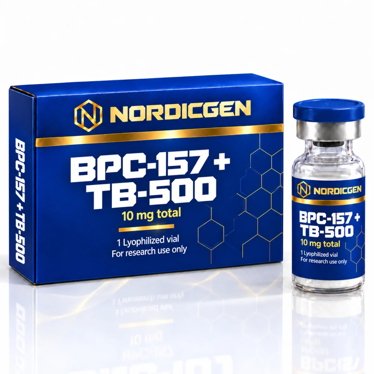 BPC-157 + TB-500 10 mg total — Lyophilized Vial